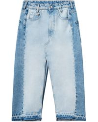 Stella McCartney - Contrast Panel Denim Skirt - Lyst