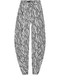 ROTATE BIRGER CHRISTENSEN - Zebra Print Cargo Pants - Lyst