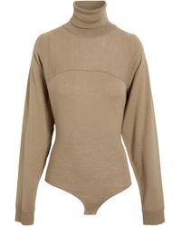 Maison Margiela - Solid-Color Turtleneck Long-Sleeve Knit Top - Lyst