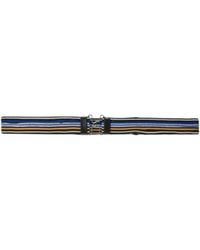 Prada - Striped Clasp-Buckle Belt - Lyst