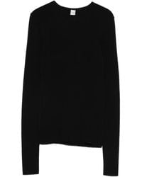 TOTEME - Totême Long-Sleeved Crewneck T-Shirt - Lyst