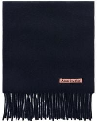 Acne Studios - Logo Patch Fringed-Edge Scarf - Lyst