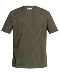 Etro - Pattern-Printed Crewneck T-Shirt - Lyst