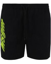 MSGM - Logo Printed Swim Shorts - Lyst