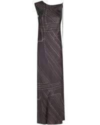 Alysi - Asymmetric-Neck Maxi Dress - Lyst