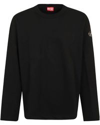 DIESEL - Logo Plaque Crewneck T-Shirt - Lyst