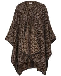 Fendi - Allover Ff Jacquard Poncho - Lyst
