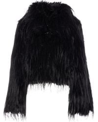 Pinko - High-Neck Faux-Fur Jacket - Lyst
