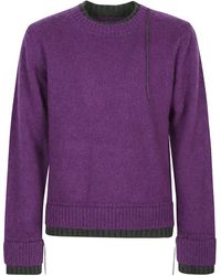 Sacai - Double-Layered Ribbed Sweater - Lyst