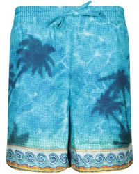 CASABLANCA - Poolside Emblem Shorts - Lyst