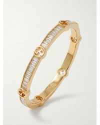 Gucci - Blondie Crystal Bangle Bracelet - Lyst