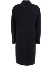 Fabiana Filippi - High-Neck Knit Dress - Lyst