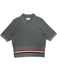 Thom Browne - Short-Sleeved Polo Shirt - Lyst