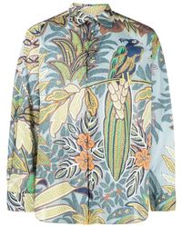 Etro - Botanical-Print Cotton Shirt - Lyst