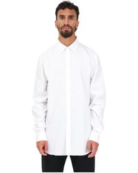 Moschino - Logo-Embroidered Long-Sleeve Cotton Shirt - Lyst