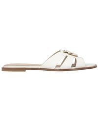 Pinko - Love Birds Cut-Out Flat Sandals - Lyst