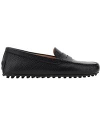 Tod's - Gommino Grained-Leather Loafers - Lyst