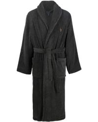 Polo Ralph Lauren - Logo-Embroidered Terry-Cloth Robe - Lyst