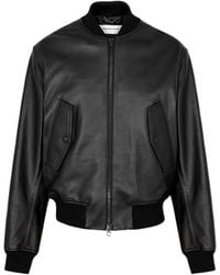 Dries Van Noten - Logo Leather Jacket - Lyst