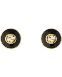 Gucci - Interlocking 18K Stud Earrings - Lyst