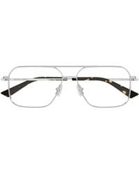 Bottega Veneta - Eyewear Aviator Frame Glasses - Lyst