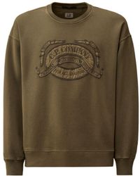 C.P. Company - Logo Crewneck Sweatshirt - Lyst