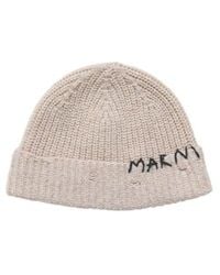 Marni - Logo Embroidered Beanie - Lyst