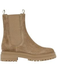 Gianvito Rossi - Chester Round Toe Ankle Boots - Lyst