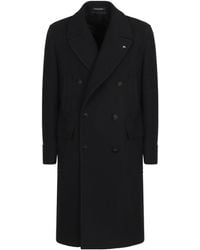 Tagliatore - Double Breasted Long Sleeved Coat - Lyst