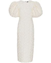 ROTATE BIRGER CHRISTENSEN - Puffy Jacquard Midi Dress - Lyst