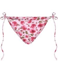 Magda Butrym - Floral Printed Strapped Swim Briefs - Lyst