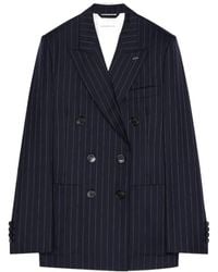 Givenchy - Double-Breasted Striped Jacket - Lyst