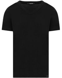 Tom Ford - V-Neck Stretch T-Shirt - Lyst