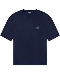 Giorgio Armani - Logo Embroidered Crewneck T-Shirt - Lyst