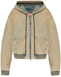DIESEL - De-Giri-Crop Zipped Hoodie - Lyst