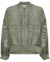 Brunello Cucinelli - Dazzling Net Embroidery Cardigan - Lyst