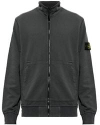 Stone Island - Logo Patch Zip-Up Sweatshirt - Lyst