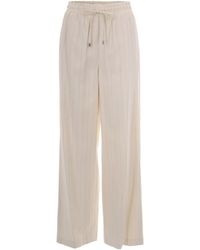 Liu Jo - Striped Drawstring Trousers - Lyst