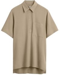 TOTEME - Short-Sleeved Polo Shirt - Lyst