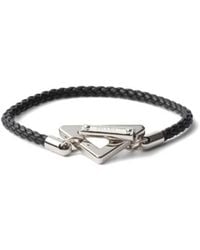Prada - Braided Nappa Leather Bracelet - Lyst