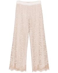 D.exterior - Ricamo Lace-Overlay Palazzo Pants - Lyst