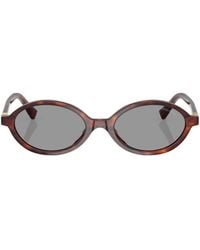 Miu Miu - Oval-Frame Sunglasses - Lyst