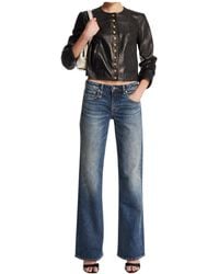 R13 - Long-Sleeve Leather Jacket - Lyst
