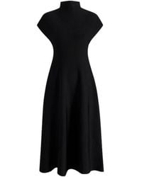 KHAITE - Lyra High-Neck Knitted Midi Dress - Lyst