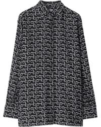 Burberry - B Jacquard Long Sleeved Shirt - Lyst
