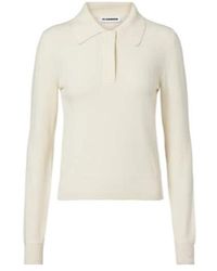 Jil Sander - Virgin Wool Polo Sweater - Lyst