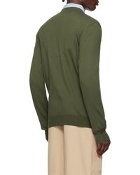 A.P.C. - Logo Embroidered Cardigan - Lyst