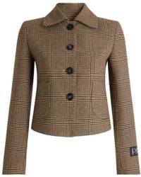 Patou - Prince Of Wales Check Long-Sleeve Jacket - Lyst