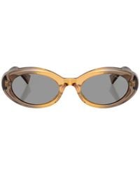 Miu Miu - Oval-Frame Sunglasses - Lyst