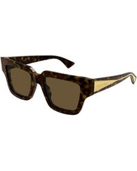 Bottega Veneta - Logo Sunglasses - Lyst